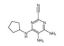 4,5-diamino-6-cyclopentylamino-pyrimidine-2-carbonitrile Structure