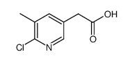 2-(6-chloro-5-methylpyridin-3-yl)acetic acid Structure