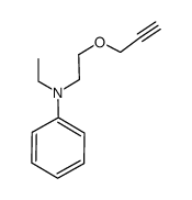 N-ethyl-N-(2-(prop-2-yn-1-yloxy)ethyl)aniline结构式