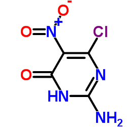 2-amino-6-chloro-5-nitropyrimidin-4-ol Structure
