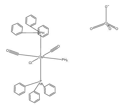 {OsCl(PH3)(CO)2(PPh3)2}ClO4结构式