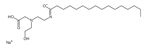 sodium,2-[2-(hexadecanoylamino)ethyl-(2-hydroxyethyl)amino]acetate Structure