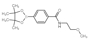 4-(2-甲氧基乙基氨基酰基)苯硼酸频哪酯结构式
