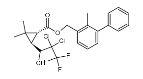 (2-methyl-3-phenylphenyl)methyl (1RS,3SR)-3-(2,2-dichloro-3,3,3-trifluoro-1-hydroxypropyl)-2,2-dimethylcyclopropanecarboxylate结构式