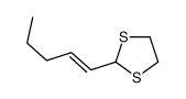 2-pent-1-enyl-1,3-dithiolane结构式
