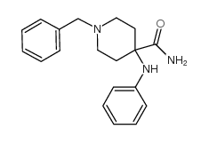 4-苯胺-1-苄基哌啶-4-羧酰胺结构式
