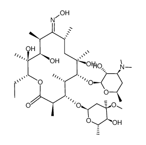(9E)-红霉素A肟结构式