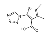 4,5-dimethyl-2-(1H-tetrazol-1-yl)-3-thiophenecarboxylic acid(SALTDATA: FREE)结构式