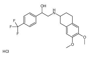 2-[(6,7-dimethoxy-1,2,3,4-tetrahydronaphthalen-2-yl)amino]-1-[4-(trifluoromethyl)phenyl]ethanol,hydrochloride结构式