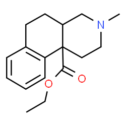 3-methyl-10b-carbethoxy-1,2,3,4,4a,5,6,10b-octahydrobenzo(f)isoquinoline结构式