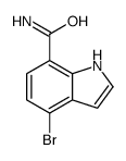 4-溴-1H-吲哚-7-羧酰胺结构式