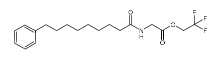N-(9-phenylnonanoyl)glycine 2,2,2-trifluoroethyl ester Structure