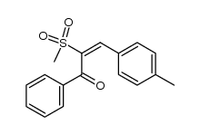 2-(methylsulfonyl)-1-phenyl-3-(p-tolyl)prop-2-en-1-one结构式