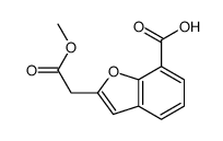 2-(2-METHOXY-2-OXOETHYL)BENZOFURAN-7-CARBOXYLIC ACID结构式
