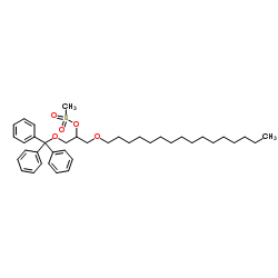 1-(Hexadecyloxy)-3-(trityloxy)-2-propanyl methanesulfonate结构式