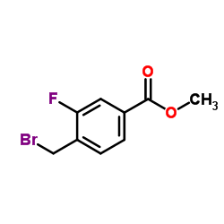 3-氟-4-(溴甲基)苯甲酸甲酯结构式