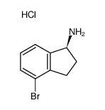 (S)-4-溴-2,3-二氢-1H-茚-1-胺盐酸盐结构式