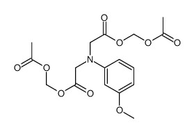 acetyloxymethyl 2-(N-[2-(acetyloxymethoxy)-2-oxoethyl]-3-methoxyanilino)acetate Structure