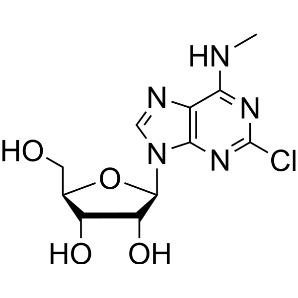 2-Chloro-N6-methyladenosine结构式