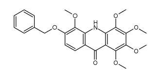 6-(benzyloxy)-1,2,3,4,5-pentamethoxyacridin-9-one Structure