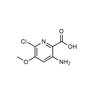 3-氨基-6-氯-5-甲氧基吡啶甲酸结构式