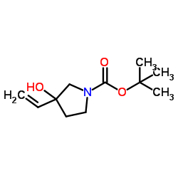 tert-butyl 3-hydroxy-3-vinylpyrrolidine-1-carboxylate结构式