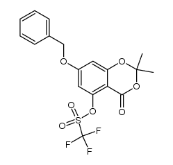 7-(benzyloxy)-2,2-dimethyl-5-[(trifluoromethyl)sulfonyl]-4H-1,3-benzodioxin-4-one Structure