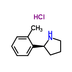 (2S)-2-(2-Methylphenyl)pyrrolidine hydrochloride (1:1) Structure