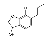 2,3-dihydro-6-propylbenzofuran-3,7-diol结构式