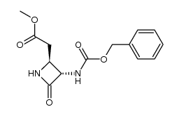 trans-3-benzyloxycarbonylamino-4-methoxycarbonylmethyl-2-azetidinone Structure