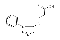 3-[(1-苯基-1H-四唑-5-基)硫代]丙酸结构式