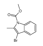 methyl 3-bromo-2-methylindole-1-carboxylate Structure