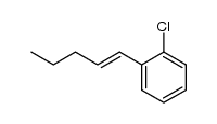 (E)-1-(2-chlorophenyl)-1-pentene结构式