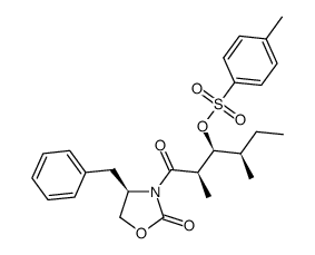 (2R,3S,4R)-1-((R)-4-benzyl-2-oxooxazolidin-3-yl)-2,4-dimethyl-1-oxohexan-3-yl-4-methylbenzenesulfonate Structure