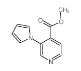 methyl 3-(1H-pyrrol-1-yl)isonicotinate (en)4-Pyridinecarboxylic acid, 3-(1H-pyrrol-1-yl)-, methyl ester (en)结构式