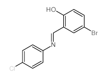 Phenol,4-bromo-2-[[(4-chlorophenyl)imino]methyl]-结构式