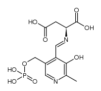 (S)-2-(((3-hydroxy-2-methyl-5-((phosphonooxy)methyl)pyridin-4-yl)methylene)amino)succinic acid结构式