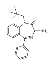3-氨基-5-苯基-1-(2,2,2-三氟乙基)-1H-苯并[e][1,4]二氮杂革-2(3H)-酮结构式