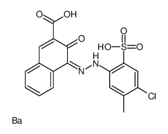 4-[(4-氯-5-甲基-2-磺苯基)偶氮]-3-羟基-2-萘甲酸钡盐结构式