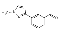 3-(1-甲基-1H-吡唑-3-基)苯甲醛结构式