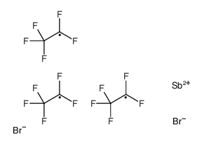 dibromo-tris(1,1,2,2,2-pentafluoroethyl)-λ5-stibane Structure