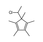5-(1-chloroethyl)-1,2,3,4,5-pentamethylcyclopenta-1,3-diene Structure