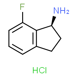 (S)-7-氟-2,3-二氢-1H-茚-1-胺盐酸盐结构式