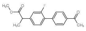 methyl 2-[4-(4-acetylphenyl)-3-fluorophenyl]propanoate结构式
