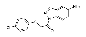 1-[(p-Chlorophenoxy)acetyl]-1H-indazol-5-amine结构式