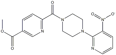 6-[1-(3-nitro-2-pyridyl)piperazin-4-yl-carbonyl]nicotinic acid methyl ester Structure