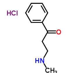 3-(甲基氨基)-1-苯基丙-1-酮盐酸盐结构式