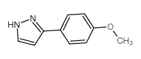 3-(4-甲氧基苯基)-1H-吡唑结构式