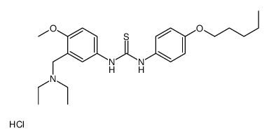 1-[3-(diethylaminomethyl)-4-methoxyphenyl]-3-(4-pentoxyphenyl)thiourea,hydrochloride Structure