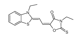 3-ethyl-5-[2-(3-ethyl-3H-benzothiazol-2-ylidene)-ethylidene]-2-thioxo-oxazolidin-4-one结构式
